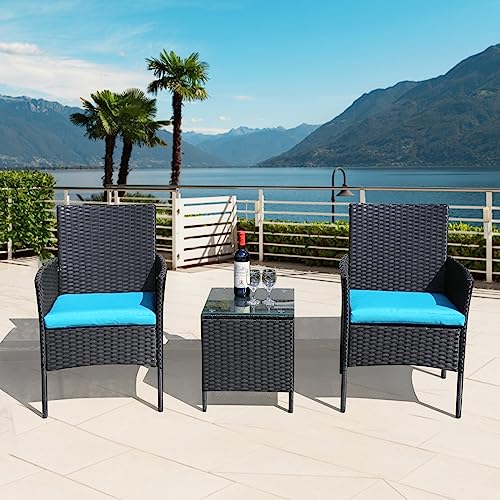Outdoor Patio Furniture Set: Table, Chairs, Cushioned Sectional