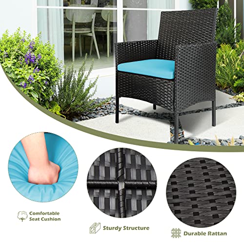 Outdoor Patio Furniture Set: Table, Chairs, Cushioned Sectional