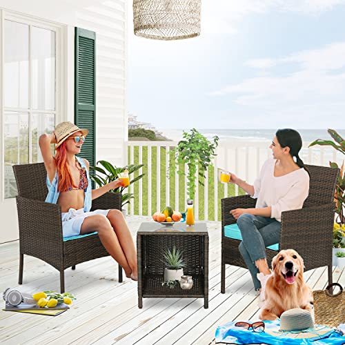 Outdoor Patio Wicker Bistro Furniture Set