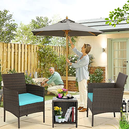 Outdoor Patio Wicker Bistro Furniture Set