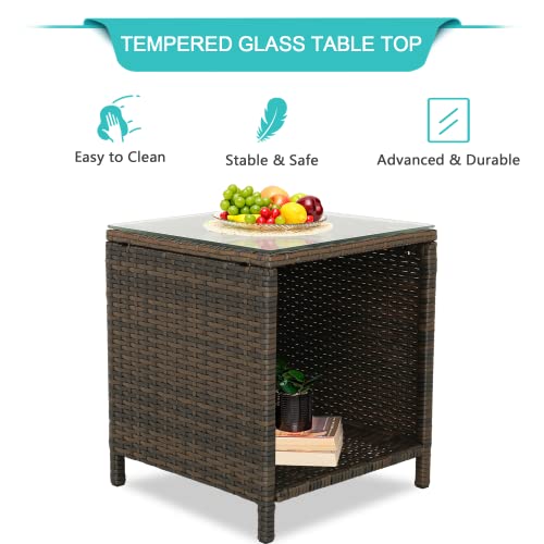 Outdoor Patio Wicker Bistro Furniture Set