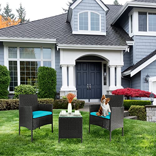 Outdoor Patio Furniture Set: Table, Chairs, Cushioned Sectional