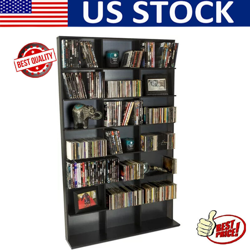 Multifunctional Living Room Shelf for CDs and DVDs