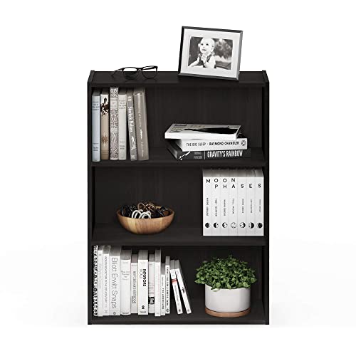 Modern Espresso 3-Tier Open Shelf Bookcase by Furinno