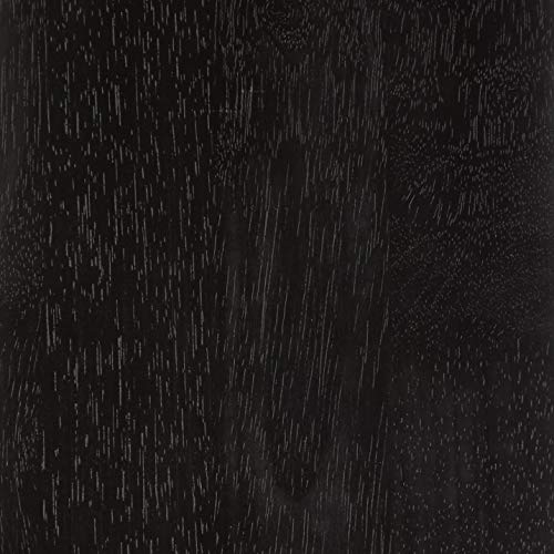 Amazon Basics Solid Wood Saddle-Seat Kitchen Counter-Height Stool, 24-Inch Height, Black - Set of 2