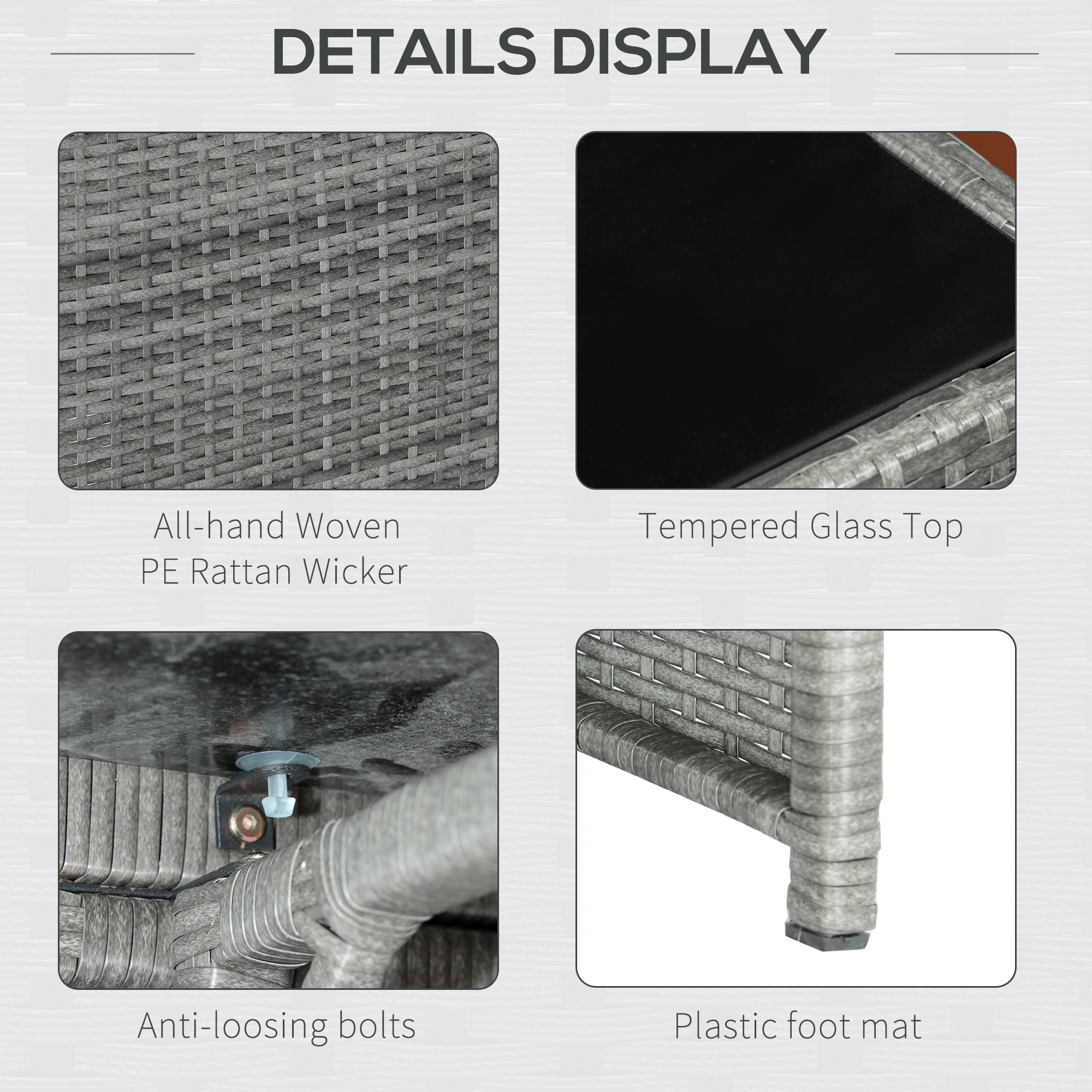 9pc Outdoor Patio Furniture Garden Wicker Dining Set Rattan Table Cushioned Seat