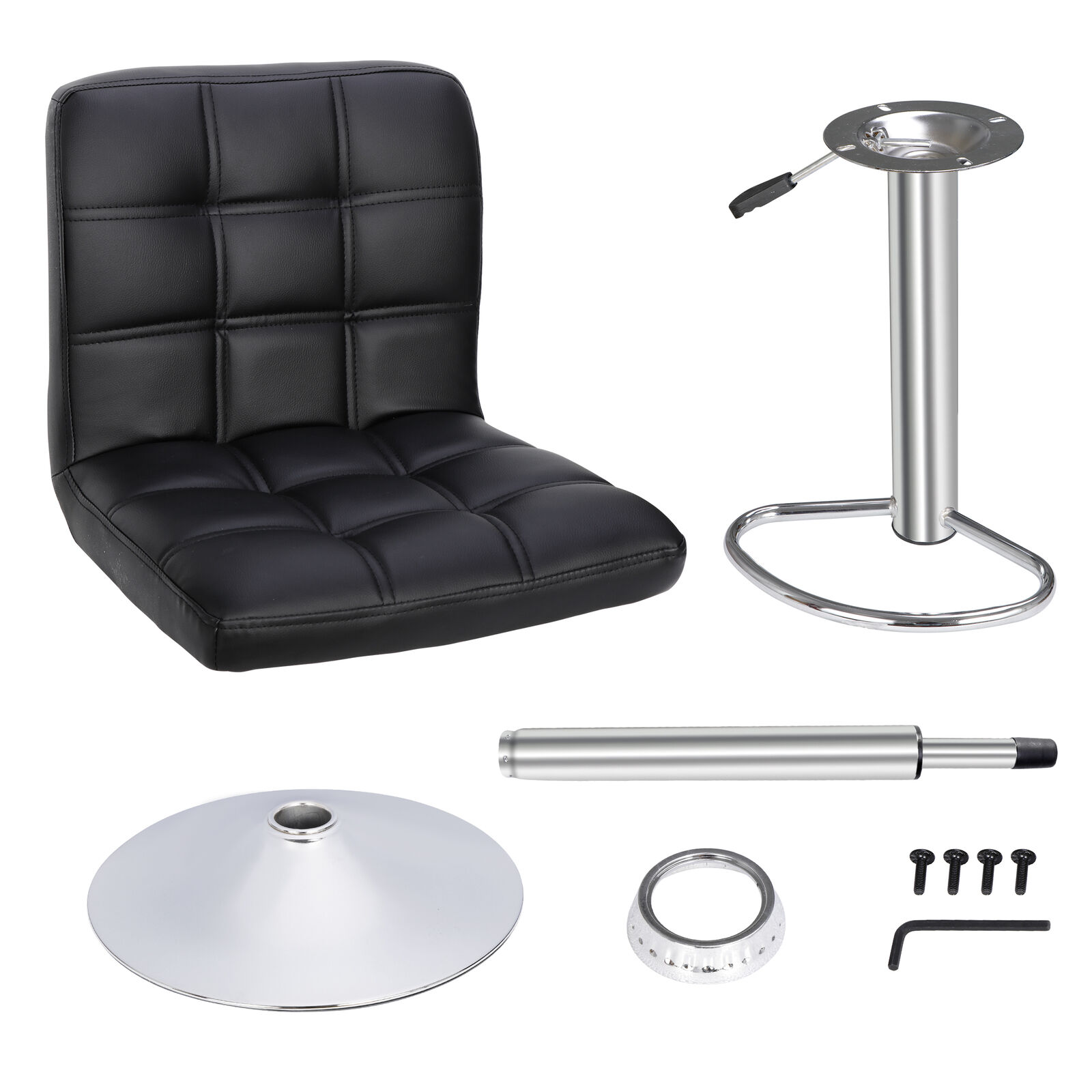 Adjustable Modern Swivel Bar Stools, Set of 4