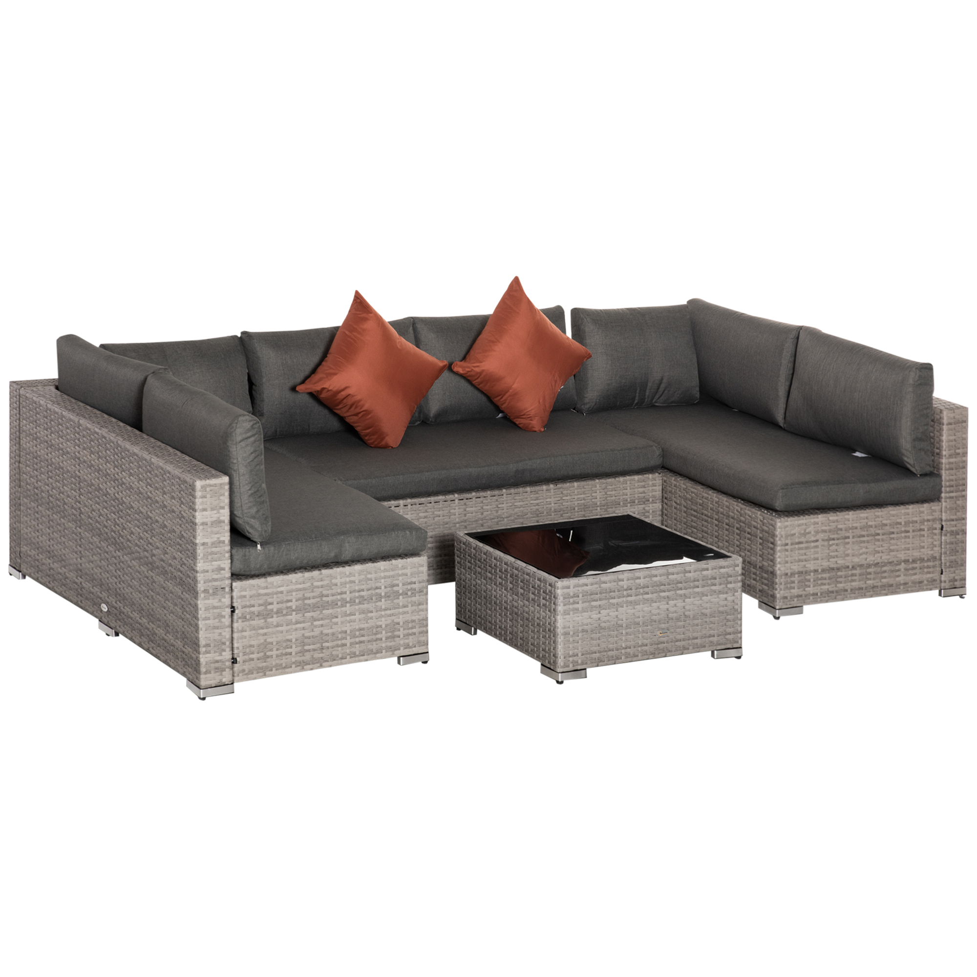 Patio Rattan Wicker Sofa Set - 4 Pieces