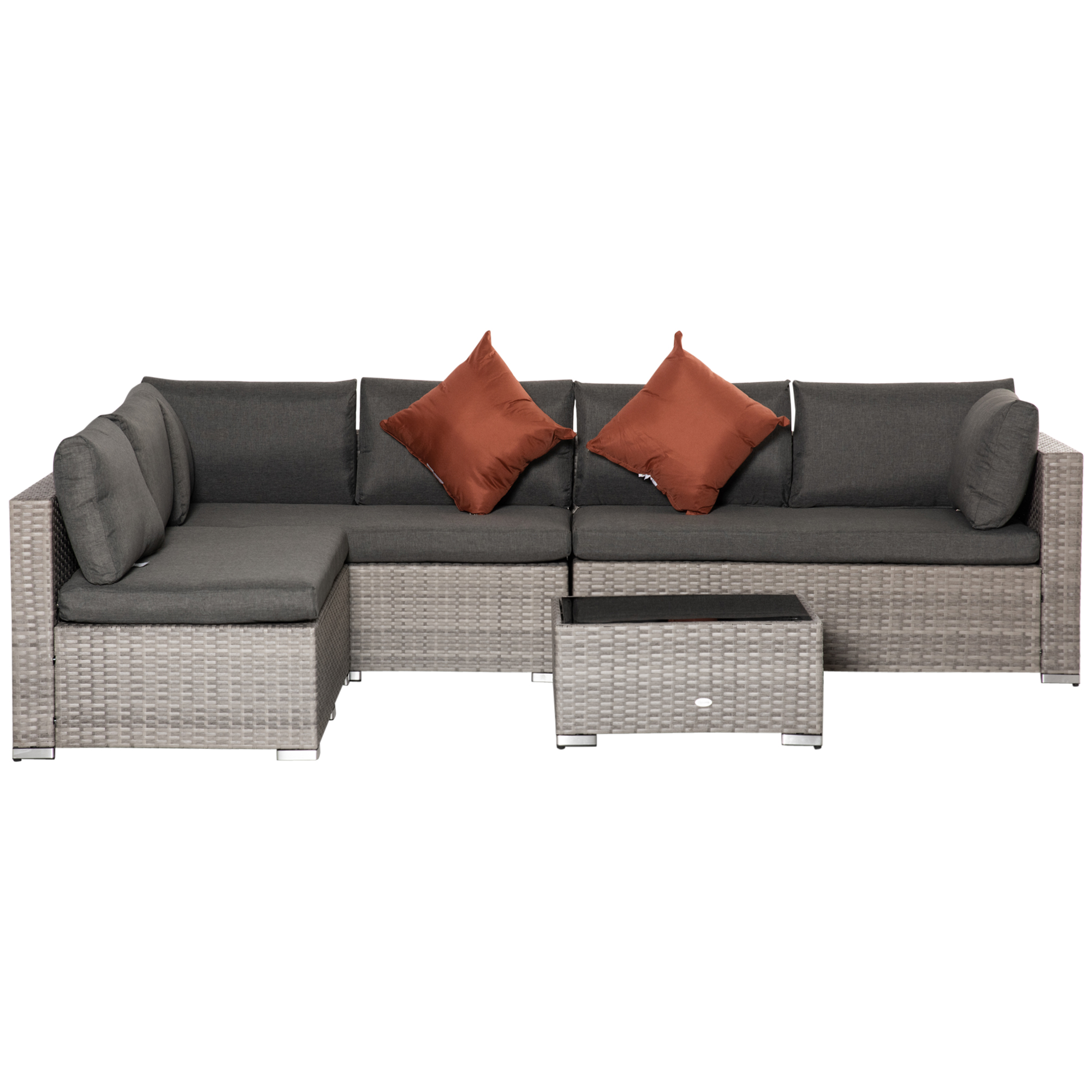 Patio Rattan Wicker Sofa Set - 4 Pieces