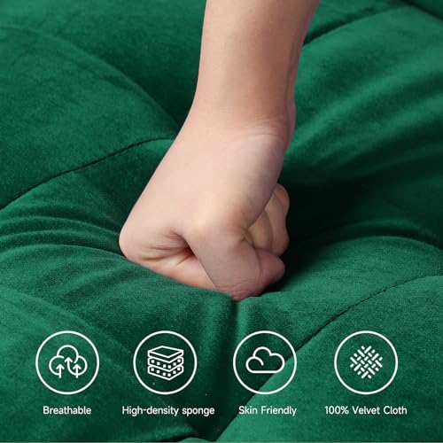 Vesgantti 58 inch Loveseat Sofa, 2-Seater Velvet Couch, Soft Tufted Seat Cushion Love Seats Couch with 2 Throw Pillows, Mid Century Modern Sofa for Small Space, Bedroom, Apartment, Living Room