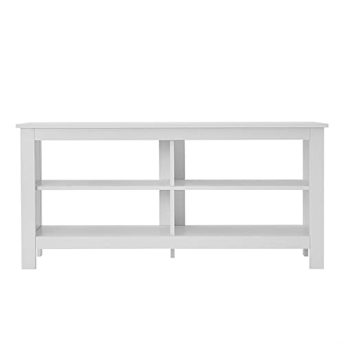Panana TV Stand 6 Cubby Television Stands Cabinet 6 Open Media Storagefor TVs up to 80 Inches, 70 Inch (55 Inches White)