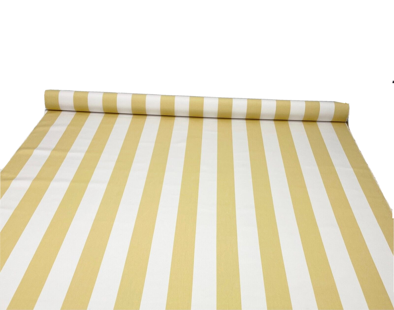SUNBRELLA CANOPY STRIPE CORNSILK WHITE OUTDOOR FURNITURE FABRIC BY YARD 54"W
