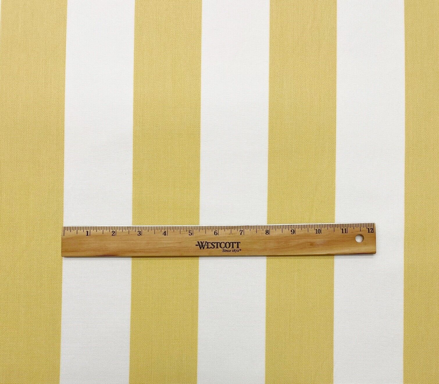 SUNBRELLA CANOPY STRIPE CORNSILK WHITE OUTDOOR FURNITURE FABRIC BY YARD 54"W