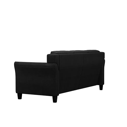 Lifestyle Solutions CCHRFKS3M26BKVA Harrington Sofa, Black