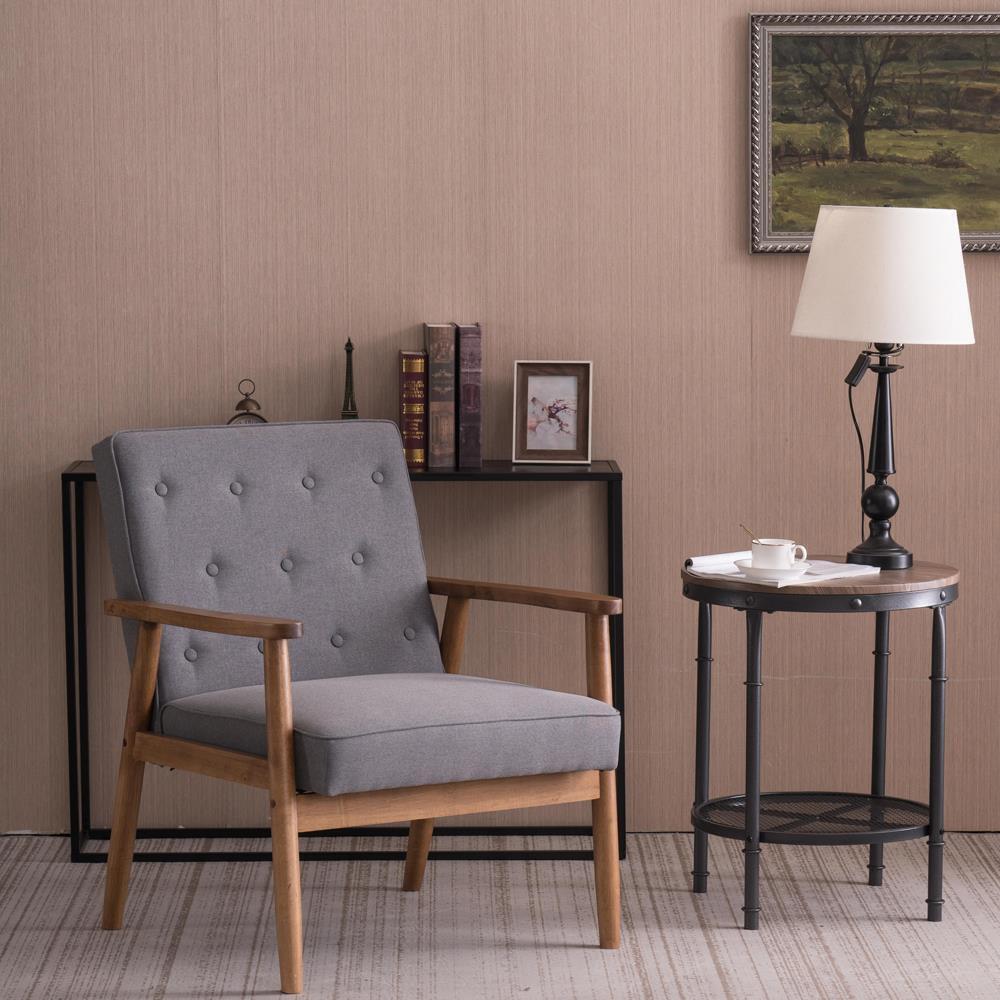 Modern Wood Leg Accent Chair - Living Room Bedroom