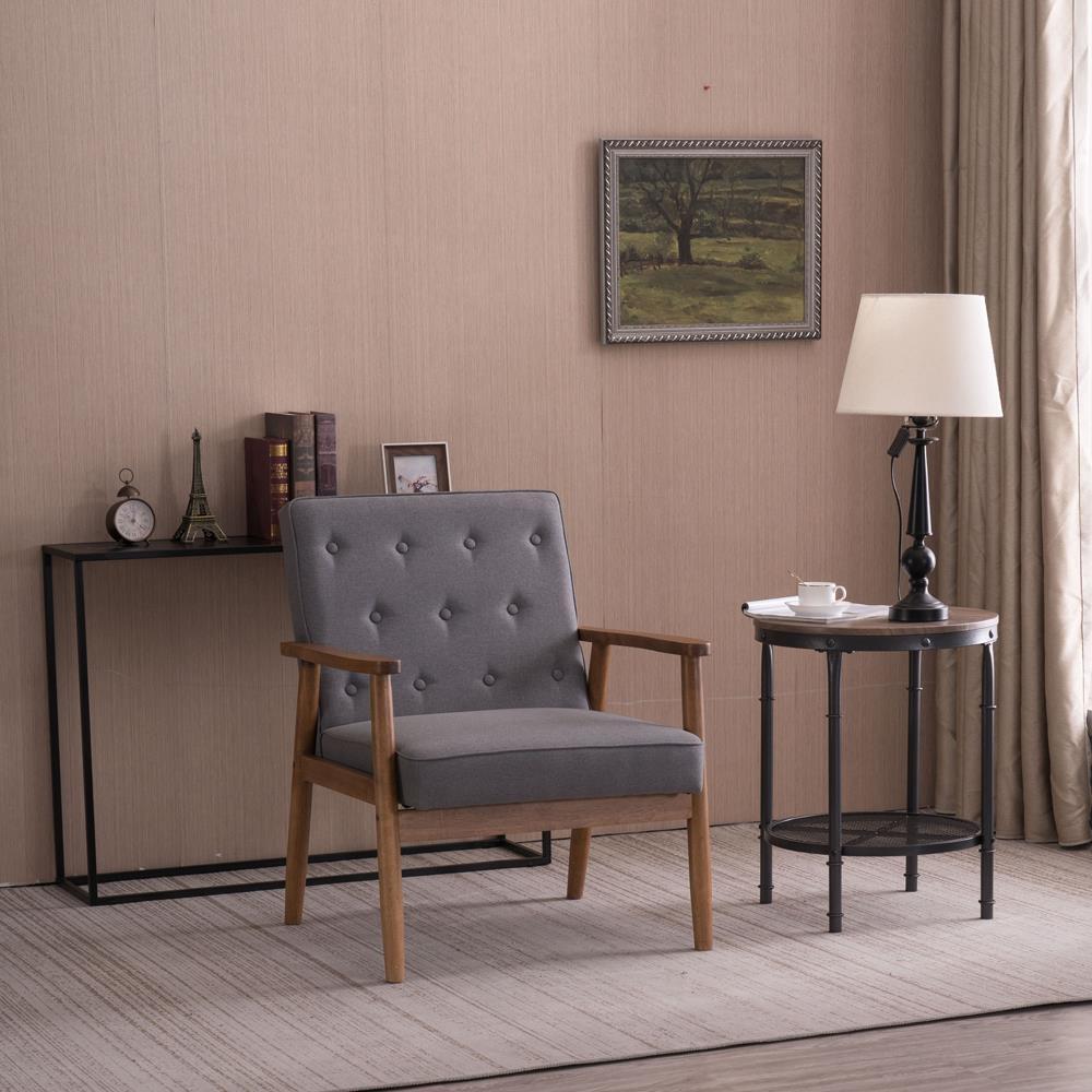 Modern Wood Leg Accent Chair - Living Room Bedroom