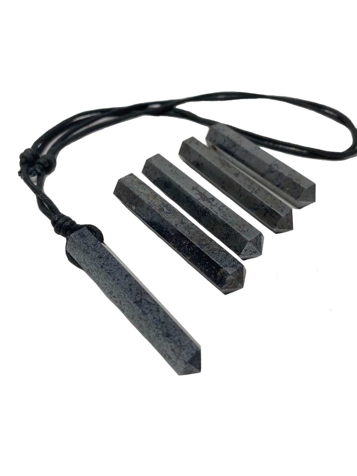 Hematite Point Pendant Chakra Healing Necklace Gemstone Jewelry