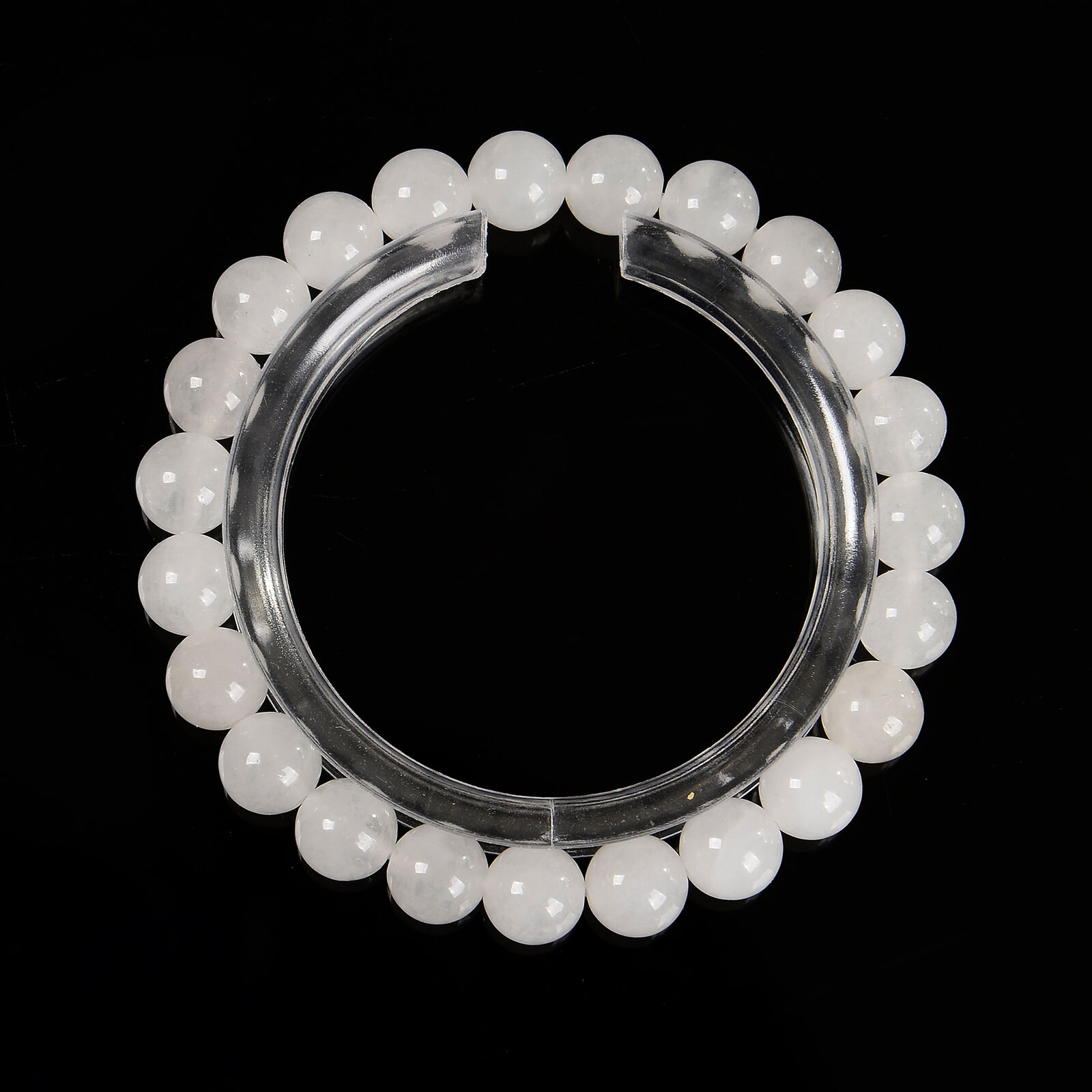 White Jade Round Bracelet in 6-10mm sizes