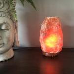 Himalayan Salt Lamp with Button Control – Pink Decor