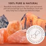 Himalayan Salt Lamp with Dimmer and Wooden Base