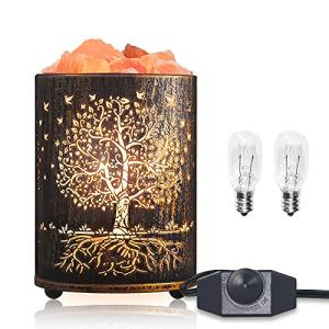 Himalayan Salt Lamp with Tree of Life Design
