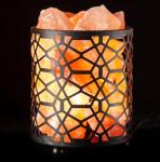 Himalayan Salt Lamp with Dimmer and Metal Basket