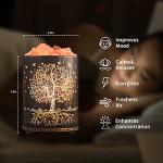 Himalayan Salt Lamp with Tree of Life Design