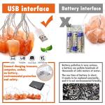 USB Pink Himalayan Salt Fairy String Lights