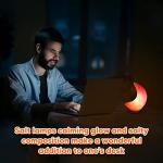 USB Pink Moon Shape Himalayan Salt Lamp