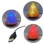 Himalayan Pink Salt Pyramid Color Changing Lamp