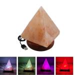 Himalayan Pink Salt Pyramid Color Changing Lamp