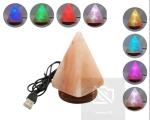 Himalayan Pink Salt Pyramid Color Changing Lamp