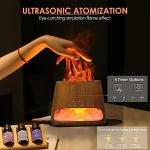 SALKING 2-in-1 Himalayan Salt Lamp Diffuser, Ultrasonic Aromatherapy Diffuser, Aromatherapy & Himalayan Salt Therapy, 100% Pure Himalayan Salt, Essential Oil Diffuser with Ambient Glow, 150ml (Dark)