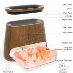 SALKING 2-in-1 Himalayan Salt Lamp Diffuser, Ultrasonic Aromatherapy Diffuser, Aromatherapy & Himalayan Salt Therapy, 100% Pure Himalayan Salt, Essential Oil Diffuser with Ambient Glow, 150ml (Dark)