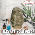NaturalKrafts® Himalayan Salt Lamp – Grey Rock Crystal