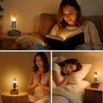 Vintage Industrial Table Lamp with Himalayan Salt Bulb