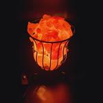 XL Himalayan Crystal Salt Lamp with Basket