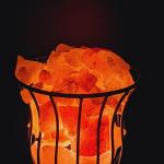 XL Himalayan Crystal Salt Lamp with Basket