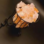 XL Himalayan Crystal Salt Lamp with Basket