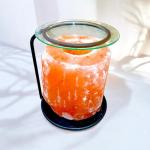 Himalayan Pink Salt Oil Lamp with Metal Stand