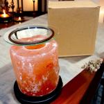 Himalayan Pink Salt Oil Lamp with Metal Stand