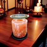 Himalayan Pink Salt Oil Lamp with Metal Stand