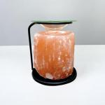 Himalayan Pink Salt Oil Lamp with Metal Stand