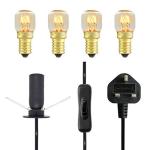 Salt Lamp Light Fitting with 4 E14 Bulbs