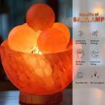 Himalayan Salt Lamp with Wooden Base and Light