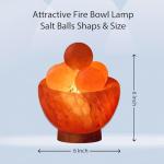 Himalayan Salt Lamp with Wooden Base and Light