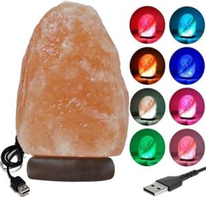 Himalayan Salt Rock Night Lamp with 8 Colors