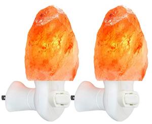 2 Pack Hand Carved Himalayan Salt Lamp Night Lights