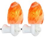 2 Pack Hand Carved Himalayan Salt Lamp Night Lights