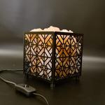 Square Himalayan Salt Lamp in Basket 3-5kg